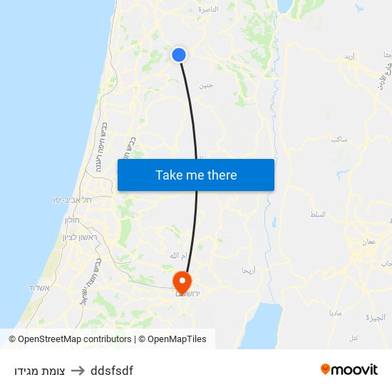 צומת מגידו to ddsfsdf map