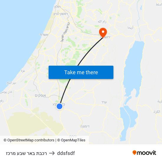 רכבת באר שבע מרכז to ddsfsdf map