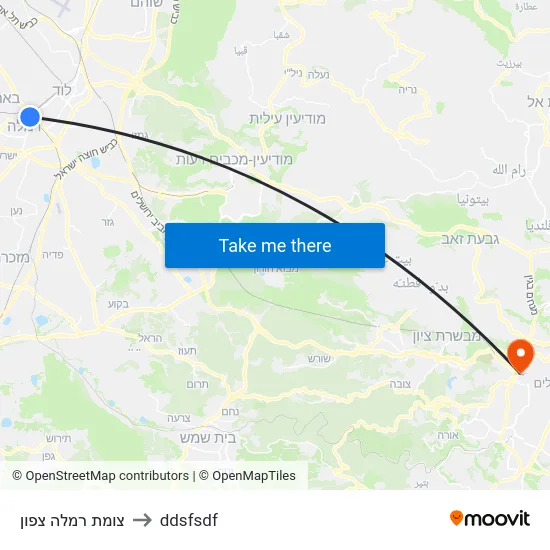 צומת רמלה צפון to ddsfsdf map