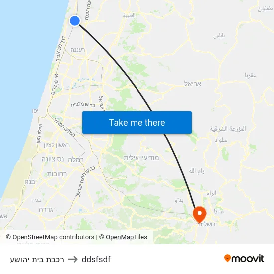 רכבת בית יהושע to ddsfsdf map