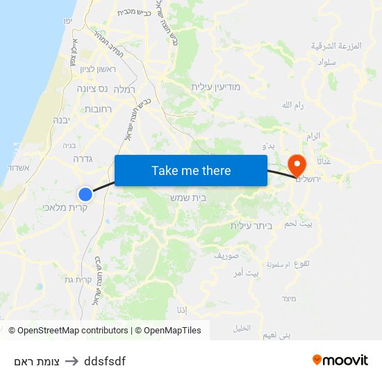 צומת ראם to ddsfsdf map