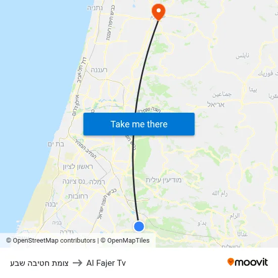 Seven Brigade Junction to Al Fajer TV map