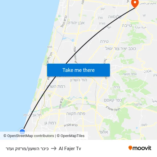 Clock Square/Marzuk and Ezer to Al Fajer TV map