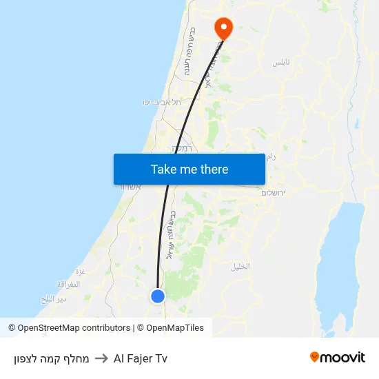 Kama Interchange North to Al Fajer TV map