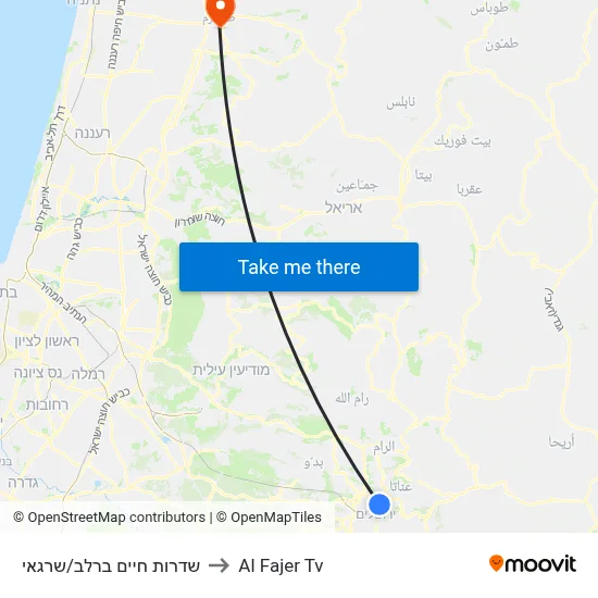 Chaim Bar-Lev Boulevard/Shargai to Al Fajer TV map