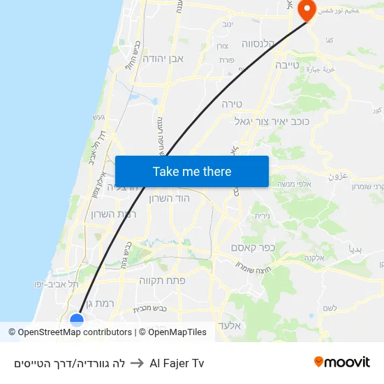 LaGuardia/Tayasim Road to Al Fajer TV map