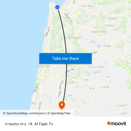 Industry Building to Al Fajer TV map