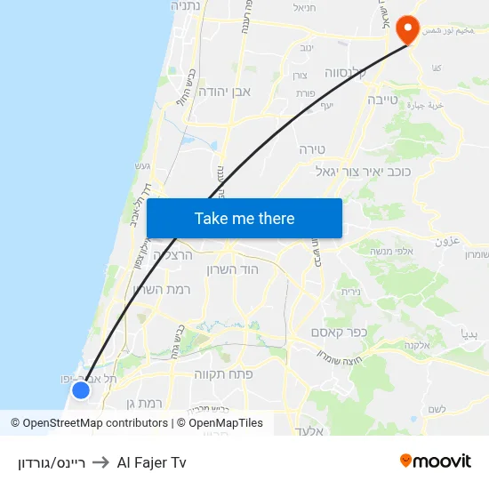 Reines/Gordon to Al Fajer TV map