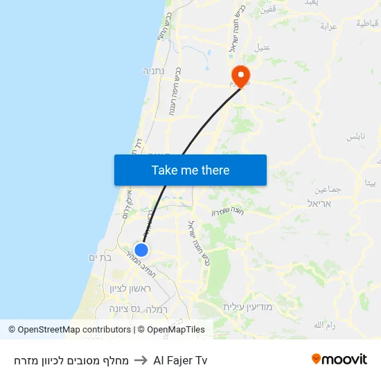 Messubim Interchange East to Al Fajer TV map