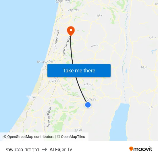 David Benvenisti Road to Al Fajer TV map