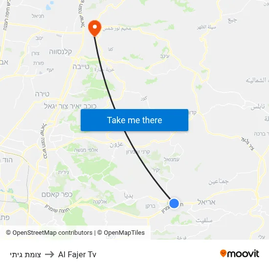 Giti Junction to Al Fajer TV map