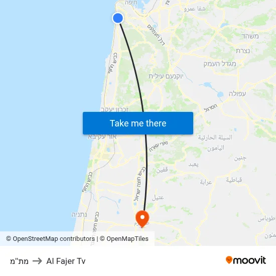 MATAM to Al Fajer TV map