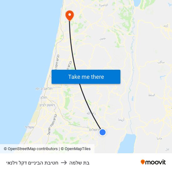 חטיבת הביניים דקל וילנאי to בת שלמה map