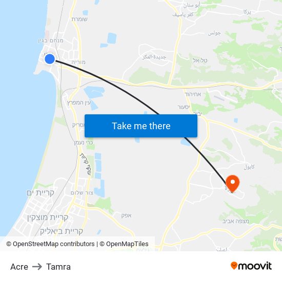 Acre to Tamra map