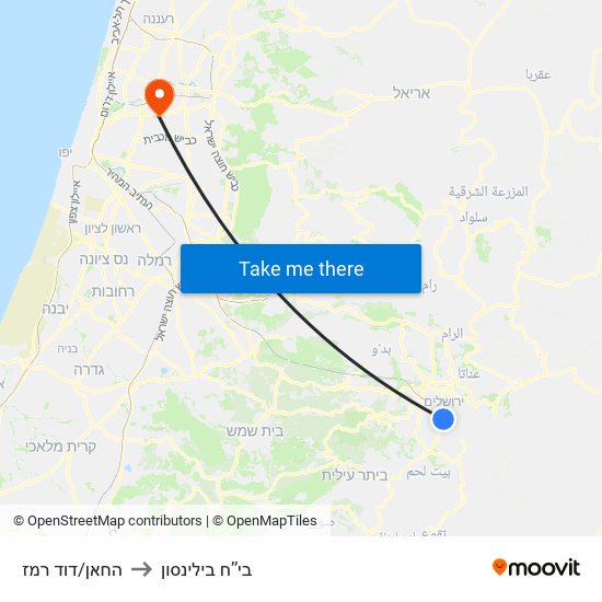 החאן/דוד רמז to בי’’ח בילינסון map