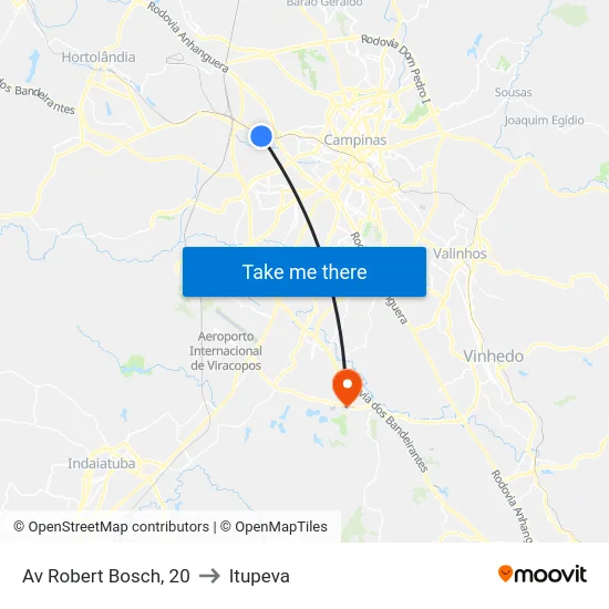 Av Robert Bosch, 20 to Itupeva map