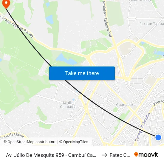 Av. Júlio De Mesquita 959 - Cambuí Campinas - SP 13025-061 Brasil to Fatec Campinas map