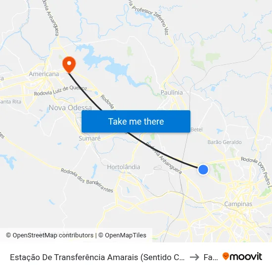 Estação De Transferência Amarais (Sentido Centro) to Fam map