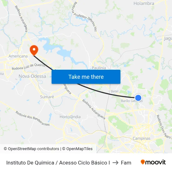 Instituto De Química / Acesso Ciclo Básico I to Fam map