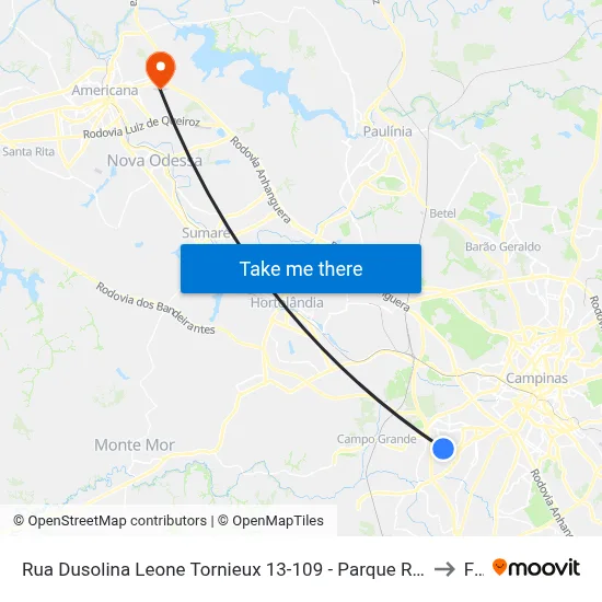 Rua Dusolina Leone Tornieux 13-109 - Parque Residencial Vila Uniao Campinas - SP Brasil to Fam map