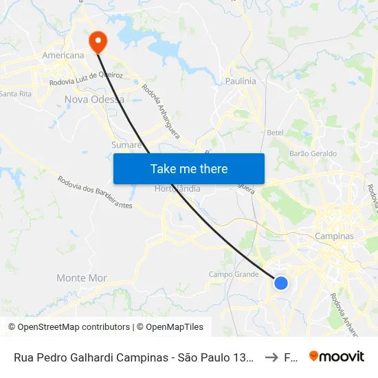 Rua Pedro Galhardi Campinas - São Paulo 13060 Brasil to Fam map