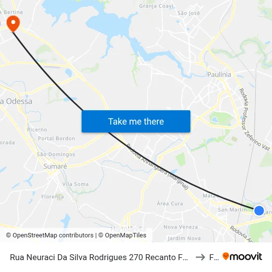 Rua Neuraci Da Silva Rodrigues 270 Recanto Fortuna Campinas - SP 13082-574 Brasil to Fam map
