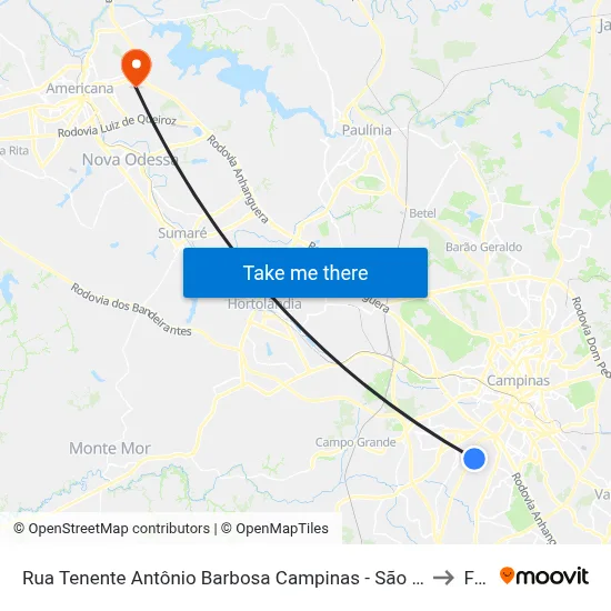 Rua Tenente Antônio Barbosa Campinas - São Paulo 13051 Brasil to Fam map