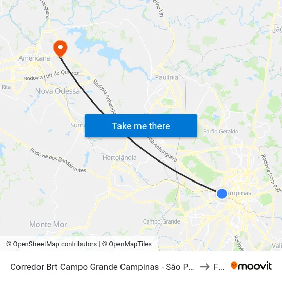 Corredor Brt Campo Grande Campinas - São Paulo 13070 Brasil to Fam map