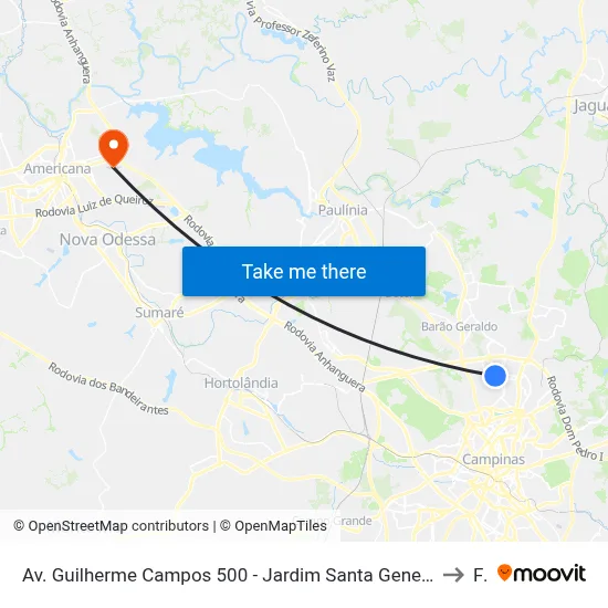 Av. Guilherme Campos 500 - Jardim Santa Genebra Shopping Center Parque D.Pedro Campinas - SP 13087-901 Brasil to Fam map