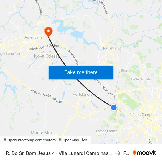 R. Do Sr. Bom Jesus 4 - Vila Lunardi Campinas - SP 13067-210 Brasil to Fam map