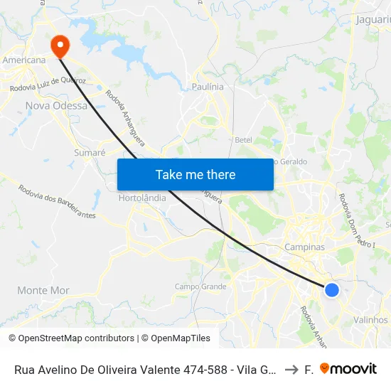 Rua Avelino De Oliveira Valente 474-588 - Vila Georgina Campinas - São Paulo 13043-805 República Federativa Do Brasil to Fam map
