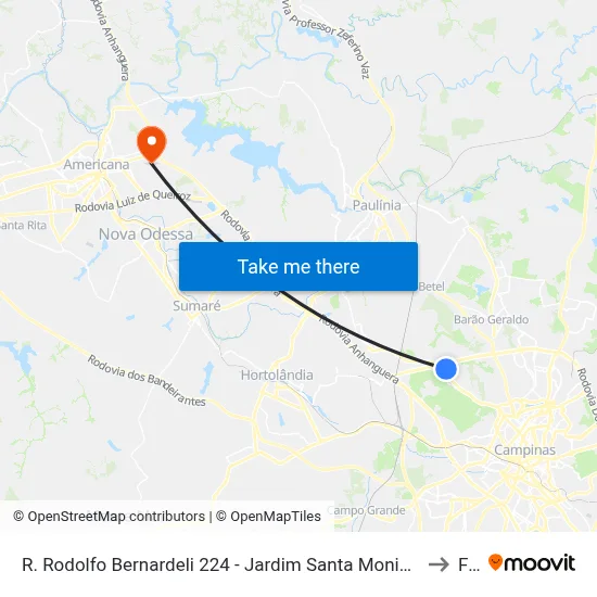 R. Rodolfo Bernardeli 224 - Jardim Santa Monica Campinas - SP 13082-100 Brasil to Fam map