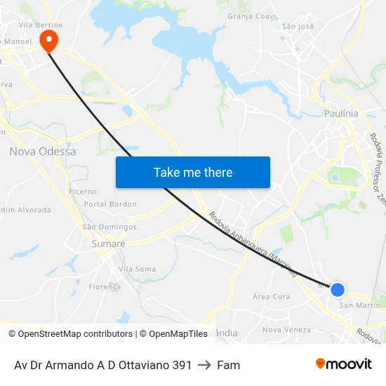 Av Dr Armando A D Ottaviano 391 to Fam map