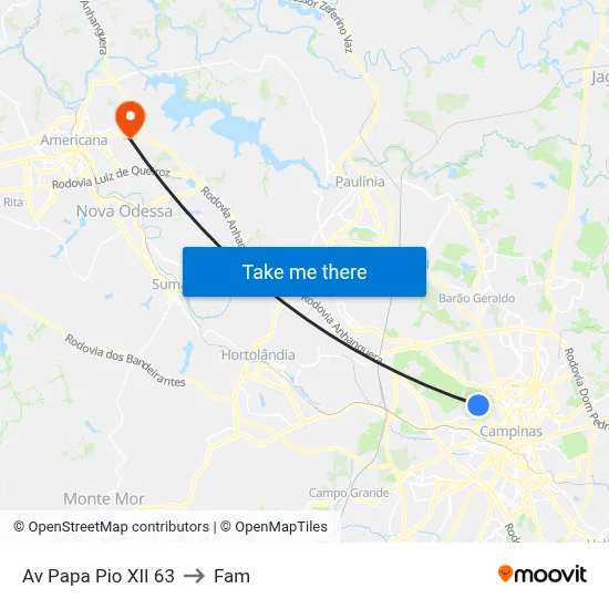 Av Papa Pio XII 63 to Fam map