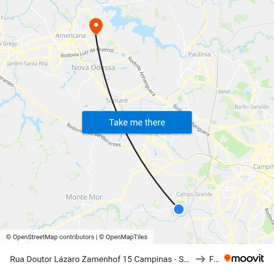 Rua Doutor Lázaro Zamenhof 15 Campinas - São Paulo 13058-372 Brasil to Fam map