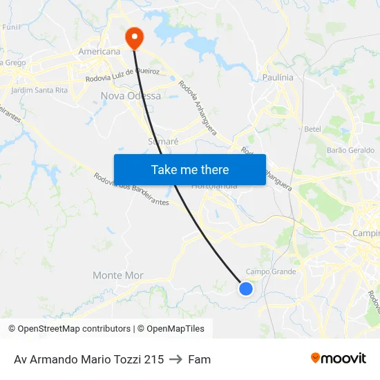 Av Armando Mario Tozzi 215 to Fam map
