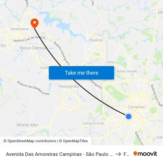 Avenida Das Amoreiras Campinas - São Paulo 13036-225 Brasil to Fam map