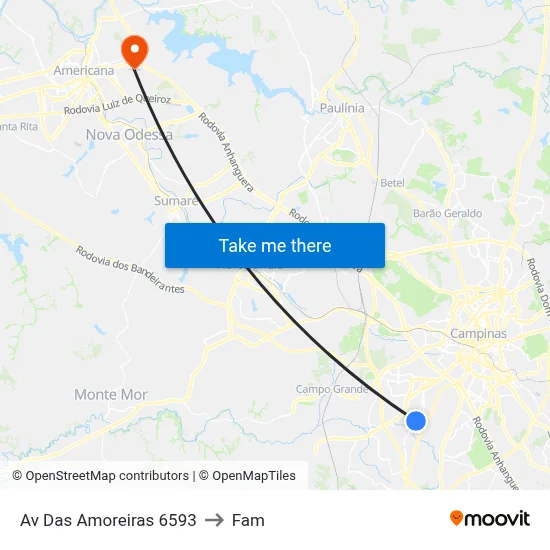Av Das Amoreiras 6593 to Fam map