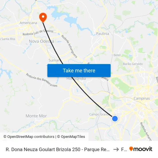 R. Dona Neuza Goulart Brizola 250 - Parque Res. Vila União Campinas - SP Brasil to Fam map