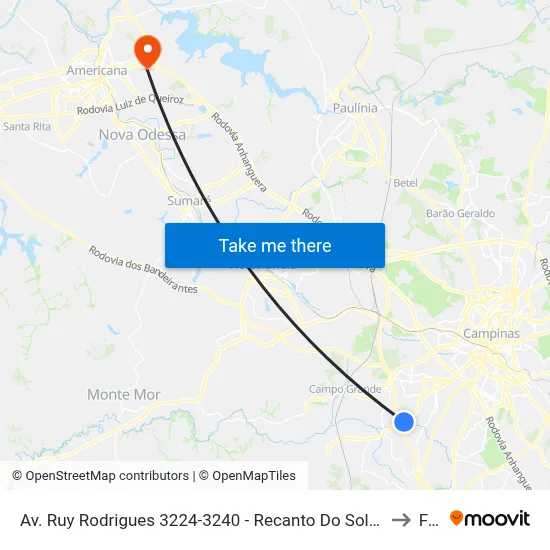 Av. Ruy Rodrigues 3224-3240 - Recanto Do Sol I Campinas - SP Brasil to Fam map