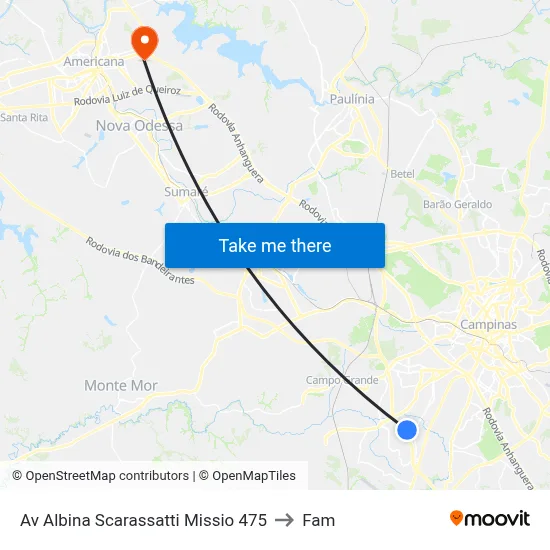 Av Albina Scarassatti Missio 475 to Fam map