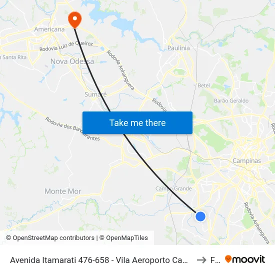 Avenida Itamarati 476-658 - Vila Aeroporto Campinas - SP 13054-150 Brasil to Fam map