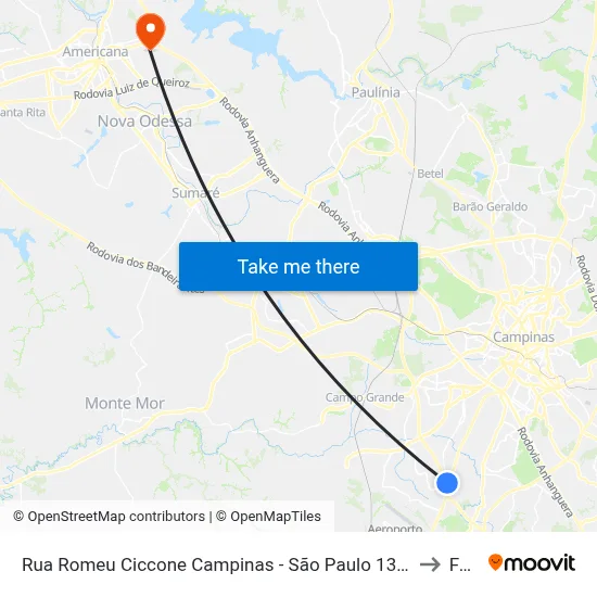 Rua Romeu Ciccone Campinas - São Paulo 13053 Brasil to Fam map
