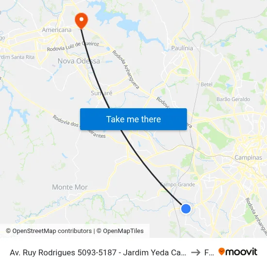 Av. Ruy Rodrigues 5093-5187 - Jardim Yeda Campinas - SP 13060-646 Brasil to Fam map