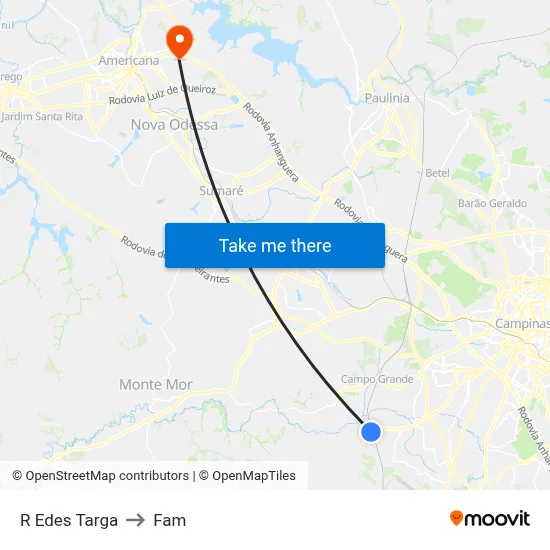 R Edes Targa to Fam map