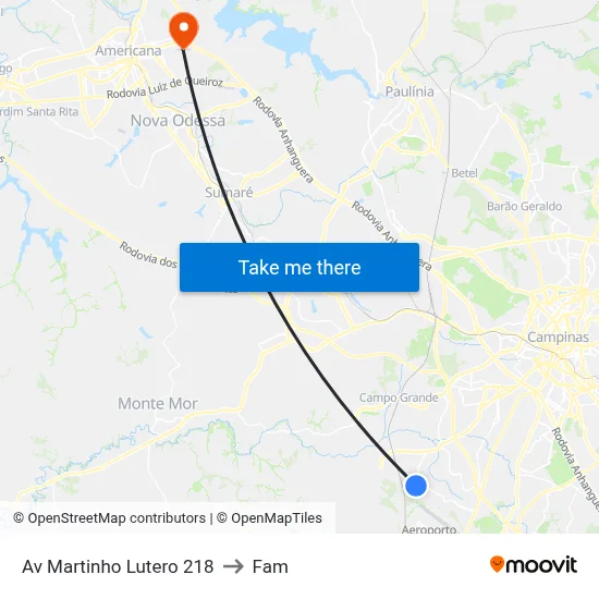 Av Martinho Lutero 218 to Fam map