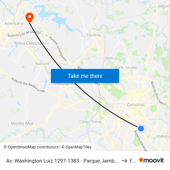 Av. Washington Luiz 1297-1383 - Parque Jambeiro Campinas - SP Brasil to Fam map