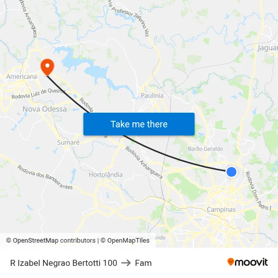 R Izabel Negrao Bertotti 100 to Fam map