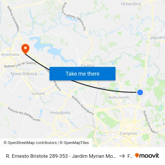 R. Ernesto Bristote 289-353 - Jardim Myrian Moreira Da Costa Campinas - SP 13098-408 Brasil to Fam map