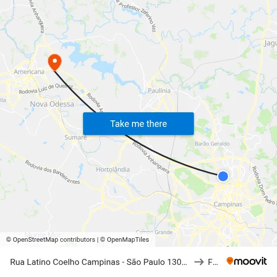 Rua Latino Coelho Campinas - São Paulo 13081 Brasil to Fam map